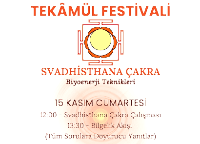 15 Kasım Tekâmül Festivali - Svadhisthana Çakra Çalışması